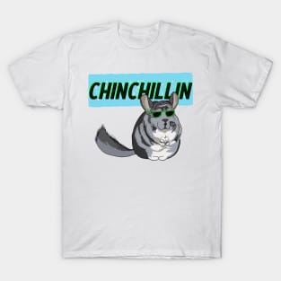 Chinchillin Cool Chinchilla in Sunglasses T-Shirt